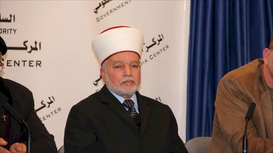المفتي يدعو لعدم التعامل مع المستشفى الأمريكي بغزة
