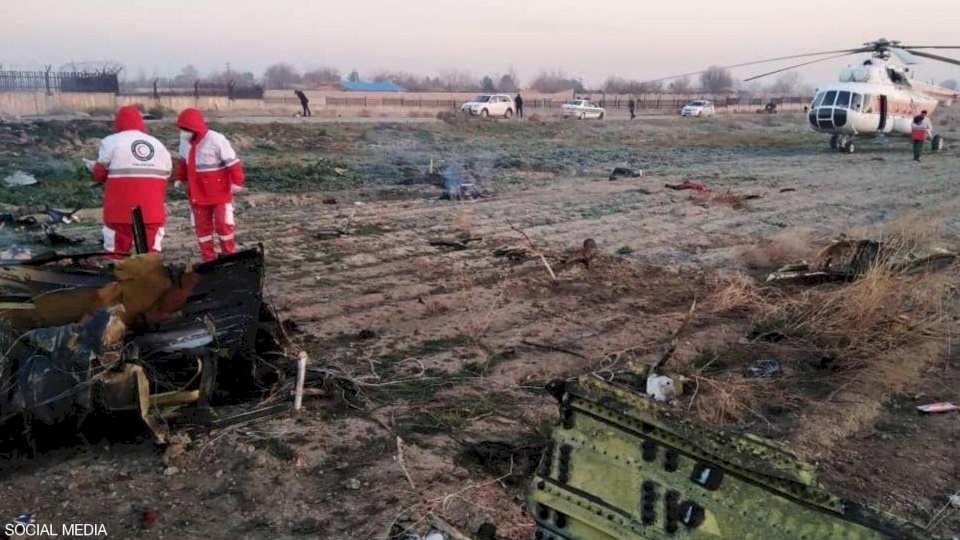 تحطم طائرة أوكرانية أقلعت من طهران ومقتل 170 راكبا