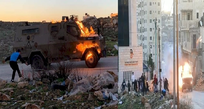 فيديو: مواجهات عنيفة خلال اقتحام مدينتي رام الله والبيرة