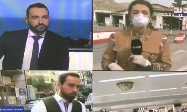 فيديو: مراسلة تلفزيون الجديد تفقد الوعي خلال تغطية مباشرة لجهود مكافحة كورونا