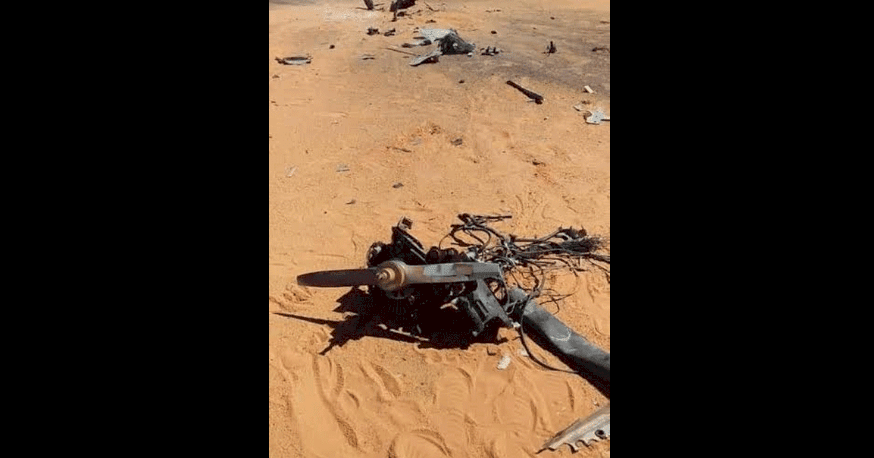 اكتشاف حطام طائرة مسيرة من صنع "إسرائيلي" غرب ليبيا!