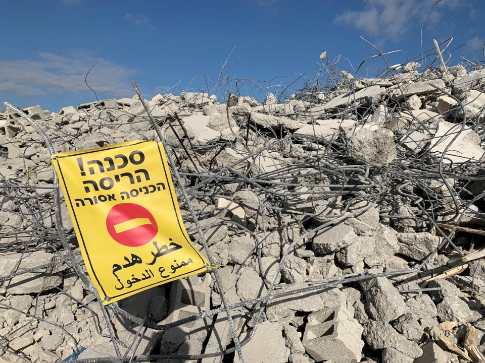 هدم 4 منازل  في مدينة الطيرة بالداخل المحتل