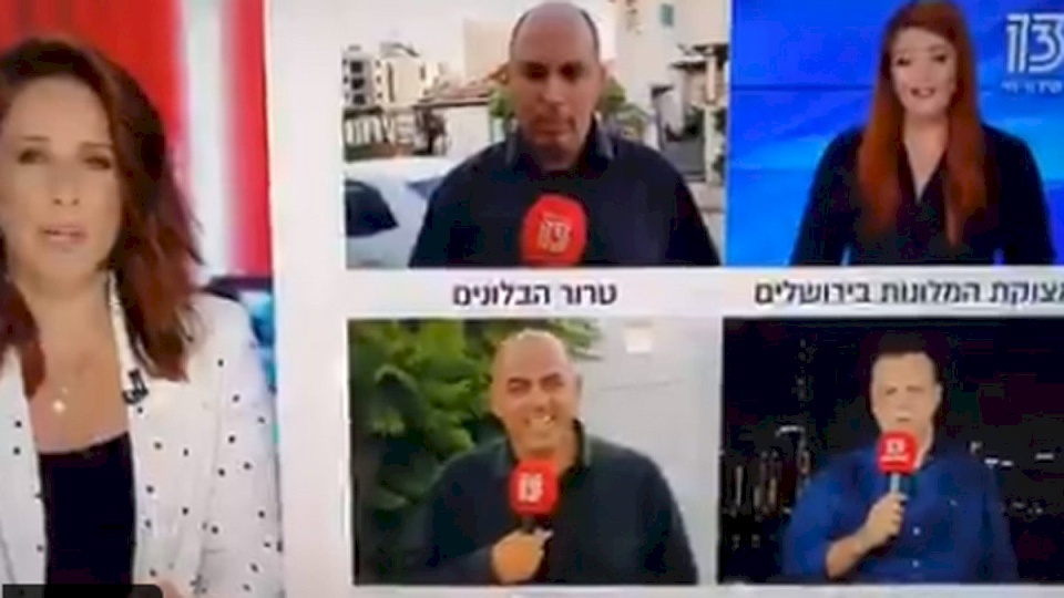 فيديو: مراسل قناة إسرائيلية يتعرض للإغماء أثناء بث مباشر من دبي