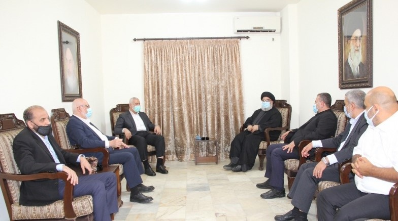 امين عام حزب الله يلتقي هنية والعاروري