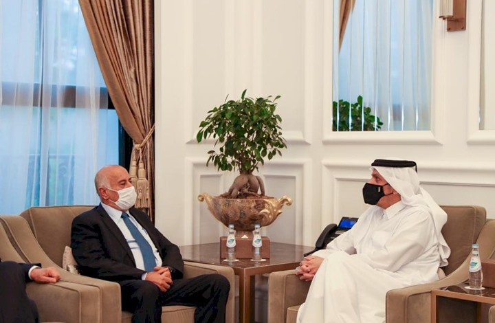 وزير خارجية قطر يؤكد للرجوب دعم المصالحة الفلسطينية