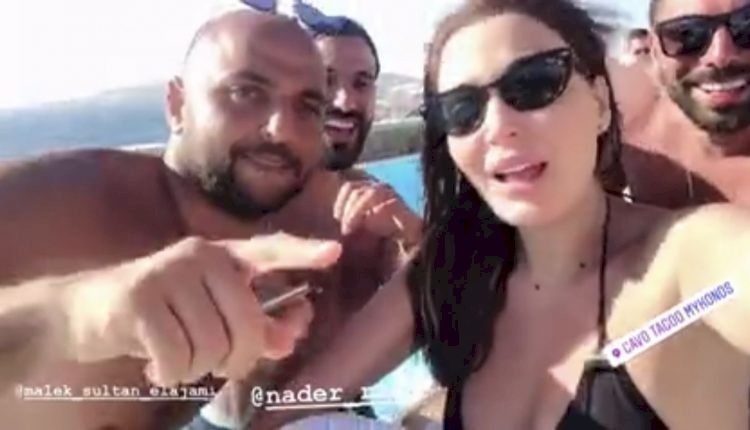 فيديو لفنان مصري يرفع السلاح بوجه اللبنانية سيرين عبد النور فجأة يثير ضجة