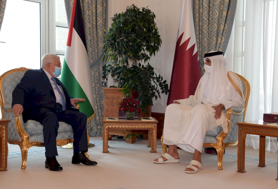 الرئيس يلتقي أمير قطر في الدوحة