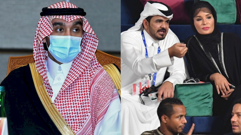 فيديو: التحية المتبادلة بين شقيق أمير قطر ووزير الرياضة السعودي يثير تفاعلاً