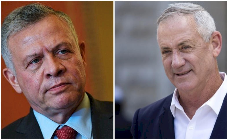 صحيفة: غانتس التقى الملك الأردني سراً