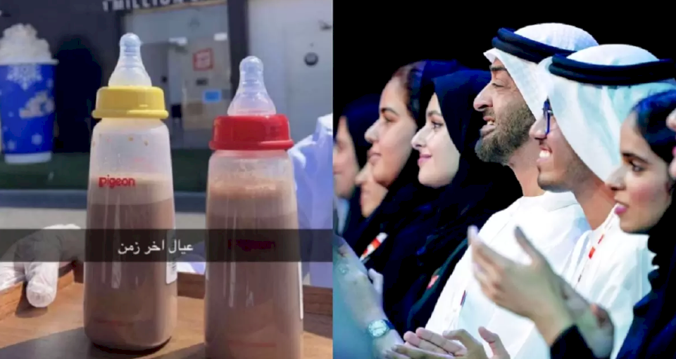 جدل كبير.. مطعم في دبي يقدم القهوة في زجاجات حليب الأطفال!