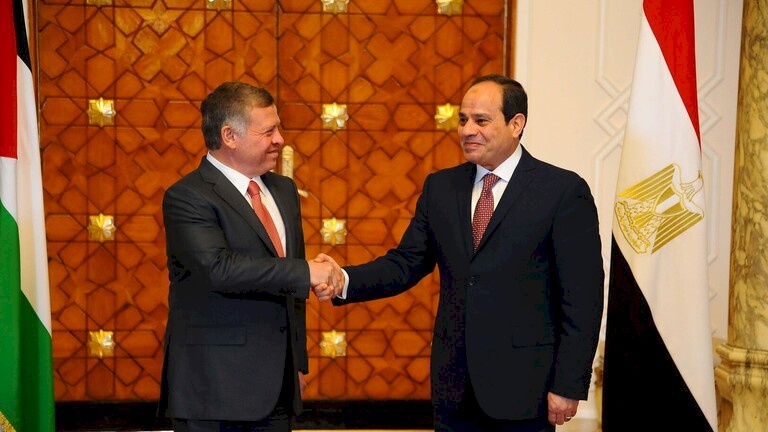 مصر.. السيسي يوجه رسالة إلى ملك الأردن
