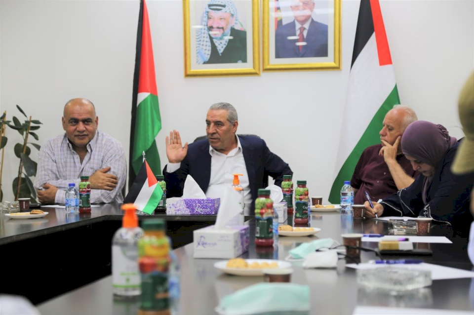 الشيخ يلتقي لجنة إقليم حركة فتح بمحافظة سلفيت