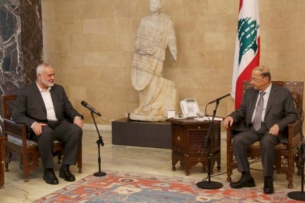 هنية يلتقي الرئيس اللبناني ميشال عون