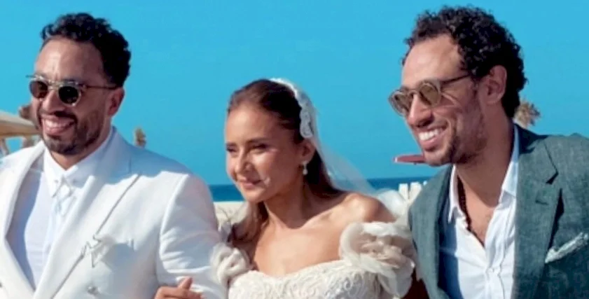 كيف احتفل ابن الفنانة المصرية نيللي كريم بزواجها؟ (صور)