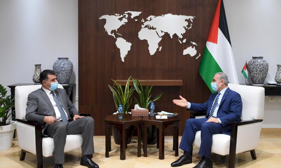 رئيس الوزراء خلال استقباله وزير الزراعة الأردني: حل الدولتين مصلحة فلسطينية - أردنية