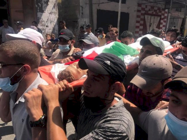 جباليا تشيع جثمان شهيدها أحمد صالح شمال القطاع
