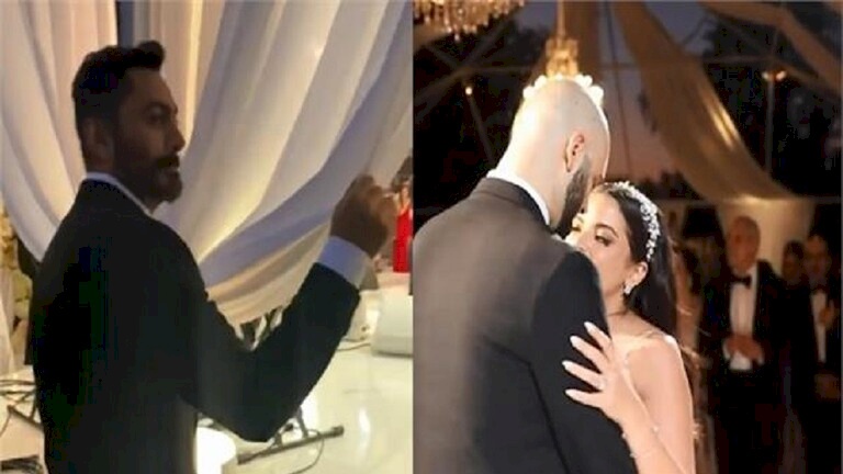 الفنان المصري تامر حسني يفاجئ عروسين في أمريكا (فيديو)