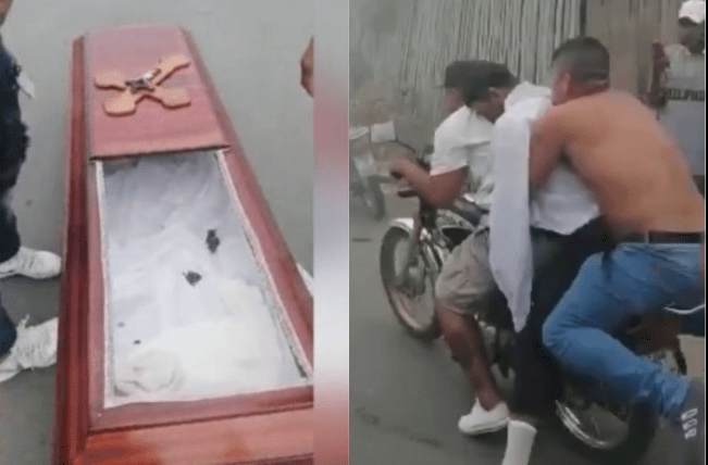 أخرجوا جثة صديقهم من النعش وأخذوه على دراجة لسبب غريب