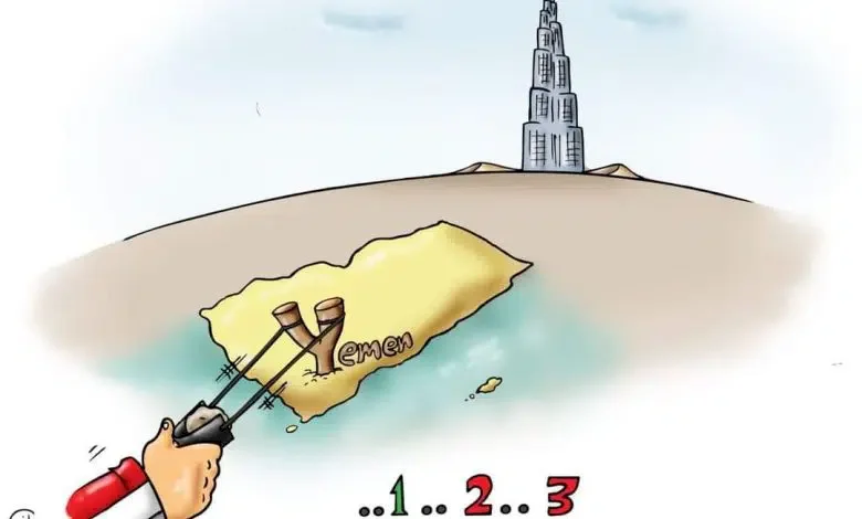 العد العكسي لاستهداف برج خليفة في دبي .. كاريكاتير نُشر قبل ساعات من هجوم مطار أبوظبي!