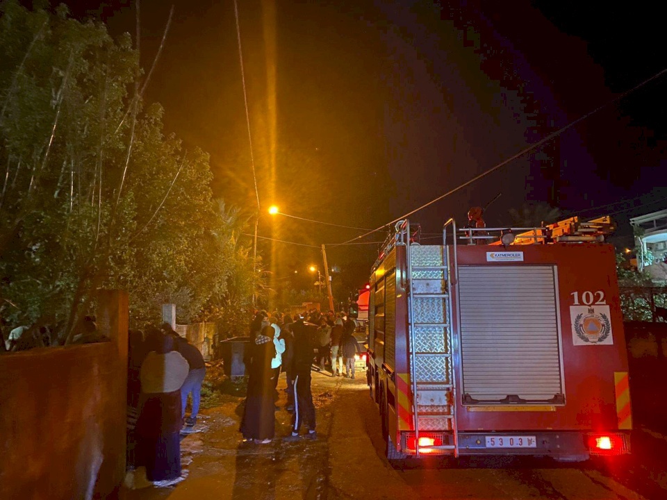 إنقاذ عائلة من الموت احتراقاً في سلفيت