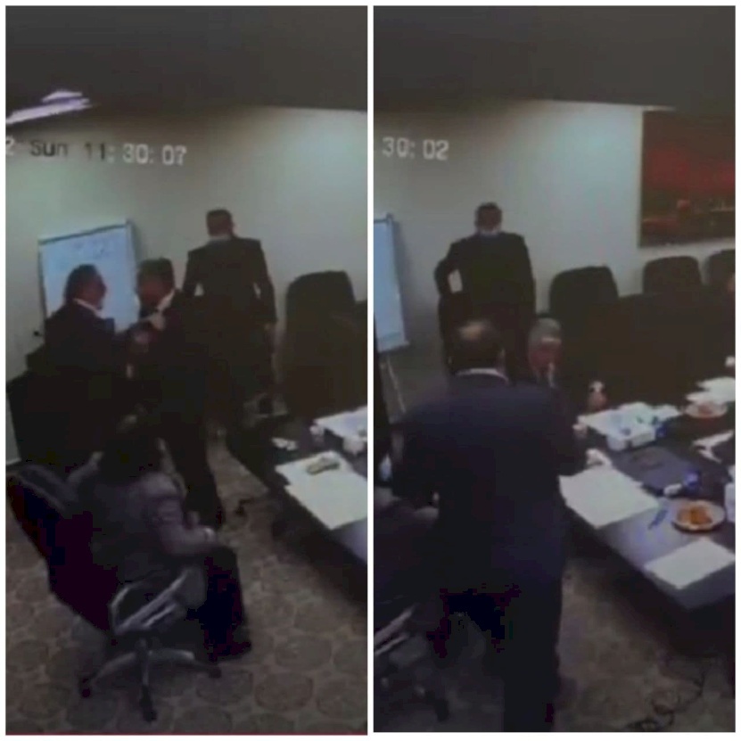 شاهد- "كاميرا مراقبة" تكشف عن "عراك" بين المجدلاني ونقيب الأطباء!