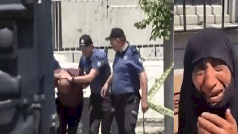 فيديو- لحظة القبض على التركي الذي رفس عجوزا سورية 