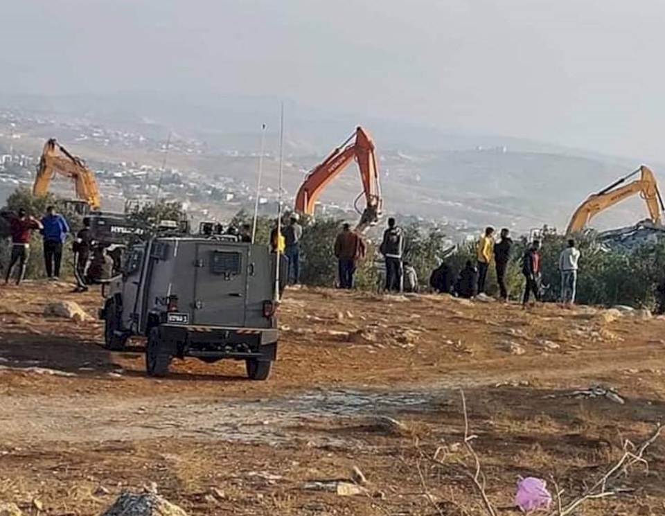 الاحتلال يهدم منشأة زراعية في النبي الياس شرق قلقيلية