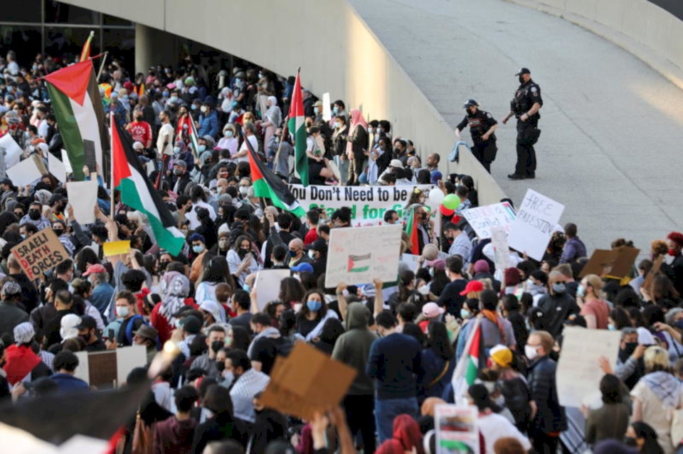 مسيرات في مدن أميركية تنديدا بالعدوان الإسرائيلي على الشعب الفلسطيني