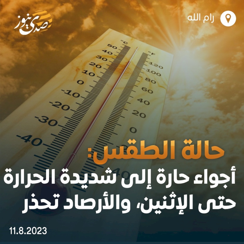 حالة الطقس: أجواء حارة إلى شديدة الحرارة حتى الإثنين