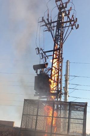 كهرباء القدس تدين الاعتداء على أحد محولات الكهرباء في منطقة مخيم شعفاط