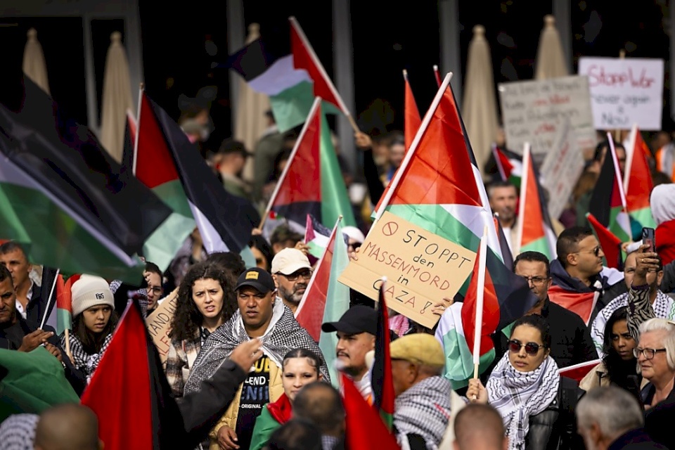 تظاهرات في عدة مدن سويسرية تنديدا بالعدوان على غزة
