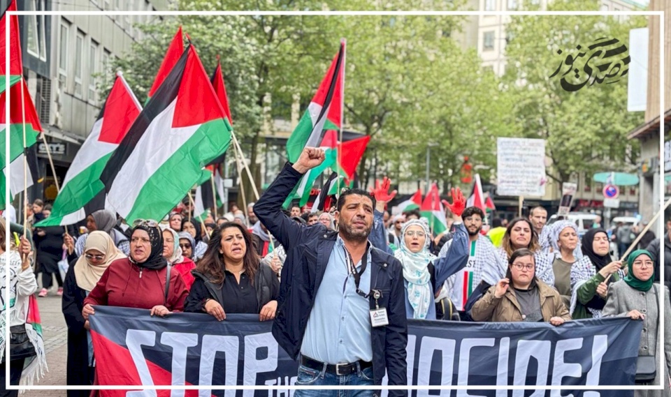 مسيرة حاشدة في مدينة بريمن الالمانية تنديدا بالعدوان المتواصل على غزة