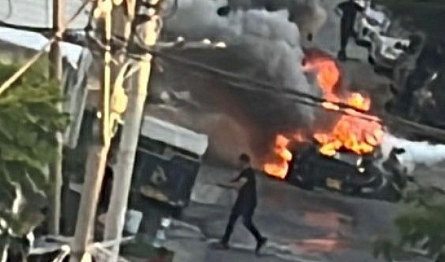 فيديو: قتيلان إثر تفجير مركبة في جلجولية بالداخل