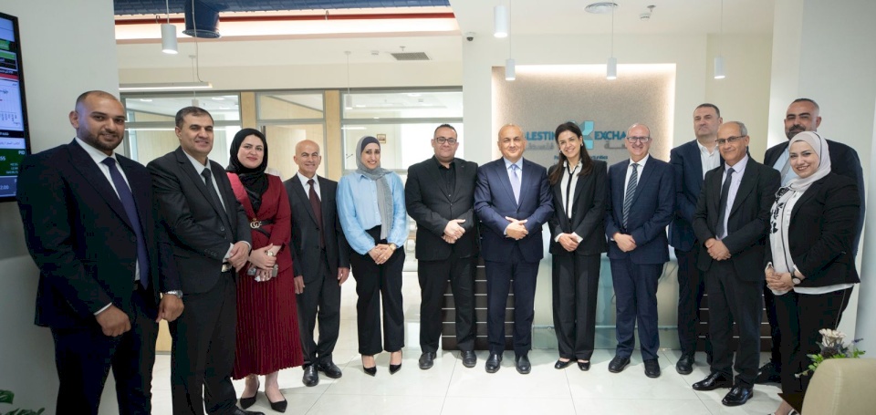 رئيس مجلس إدارة هيئة سوق رأس المال ووفد رفيع المستوى في زيارة نوعية لبورصة فلسطين