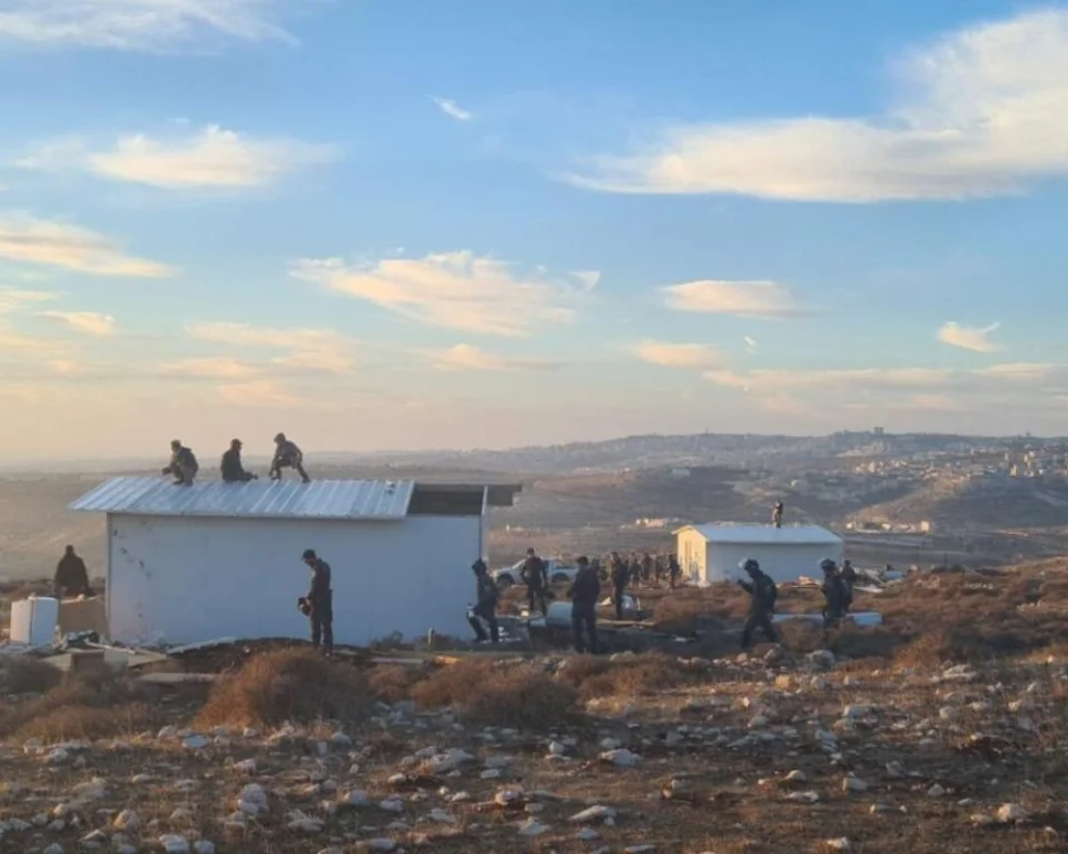 Settlers Establish Settlement Outpost Near Jab'a North-East of Jerusalem