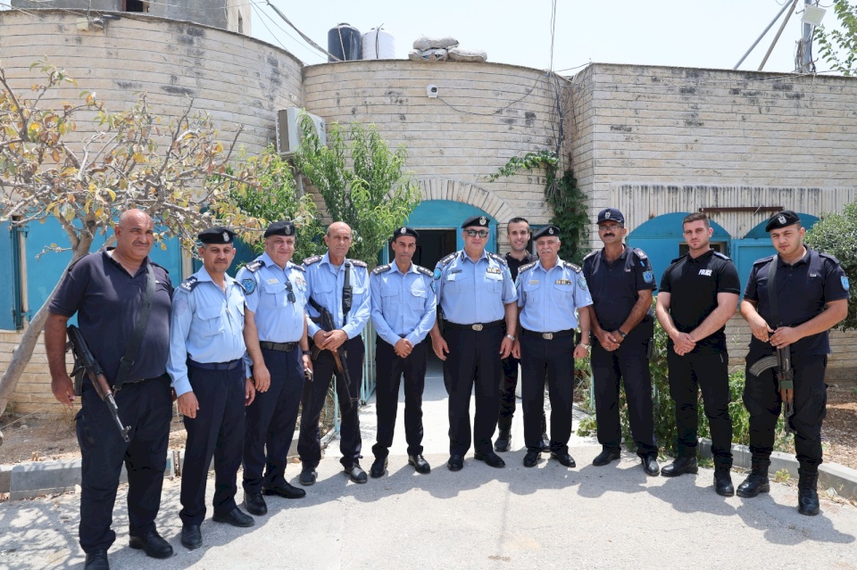 Brigadier Rashid Al-Hamdani, Deputy Director General of Police, Inspects Rural Police Stations in Jenin