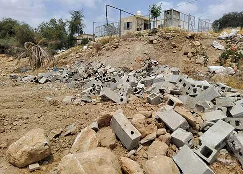 Occupation Bulldozes Concrete Wall in Nabi Elias East of Qalqilya