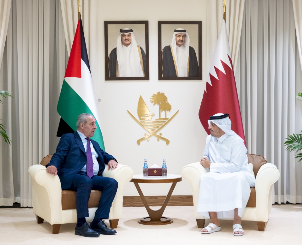 Qatari Prime Minister Receives Deputy President of the State of Palestine