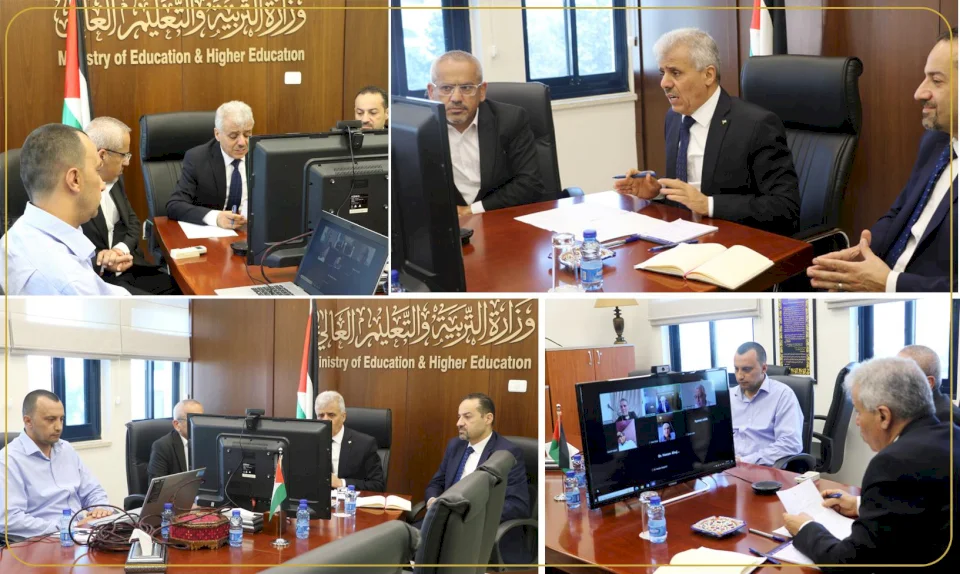 Barham discute avec les présidents des universités de Gaza des moyens de soutenir et de secourir l'enseignement supérieur dans la région