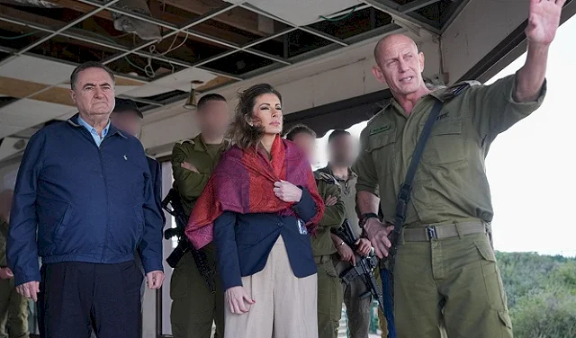 השר לביטחון ישראל סייר בגבול עם לבנון בליווי השגרירה האמריקאית