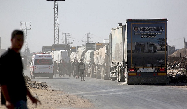 إدخال 3203 شاحنات إلى غزة منذ وقف النار: 24% من المساعدات المفترضة