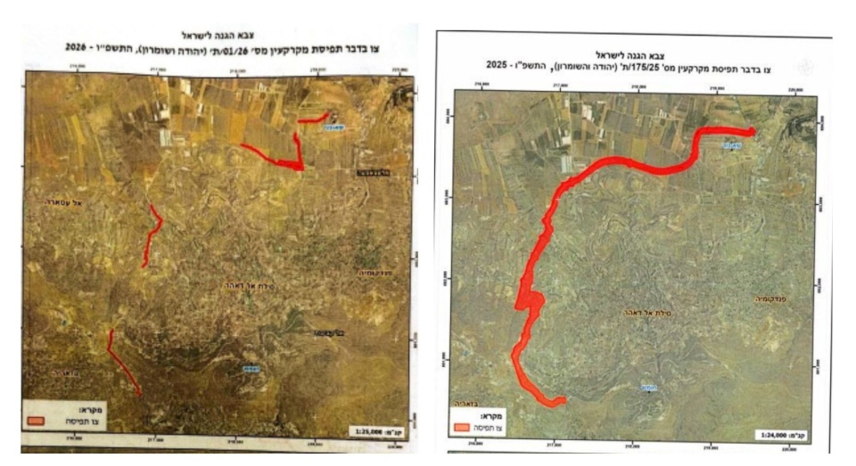 The Occupation Seizes 47 Dunams of Land in Jenin and Nablus