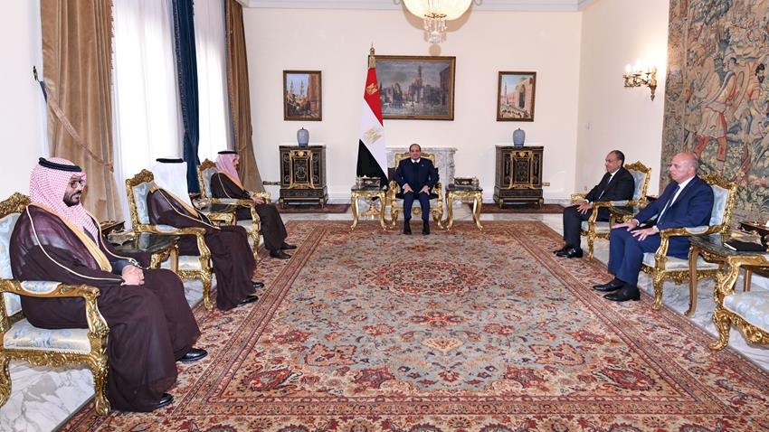 הנשיא המצרי מקבל את שר החוץ הסעודי