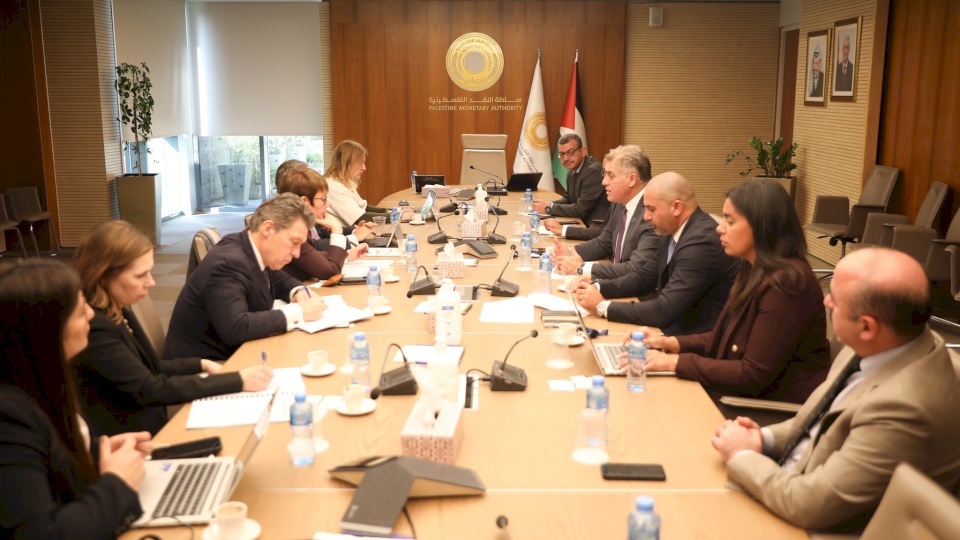 محافظ سلطة النقد يبحث مع رئيسة البنك الأوروبي سبل دعم القطاع المصرفي الفلسطيني