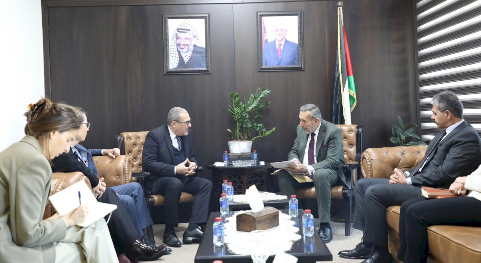 وزير العدل يلتقي نائب المنسق الخاص للأمم المتحدة لعملية السلام في الشرق الاوسط