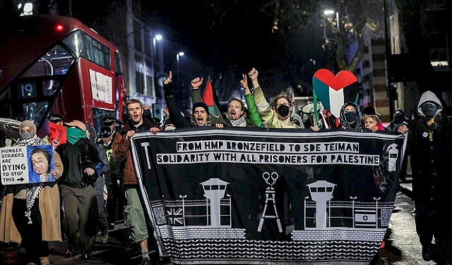 بريطانيا: اعتقال محتجين داعمين لمضرب عن الطعام من حركة "فلسطين أكشن"