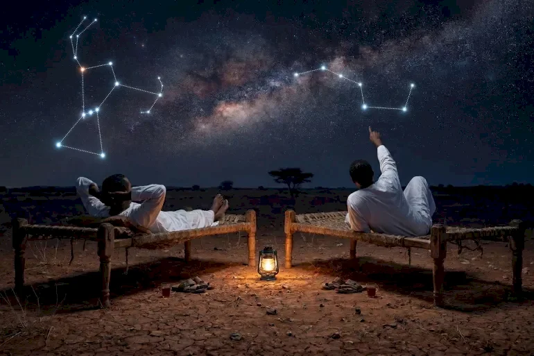 Le lit, le scorpion et le crocodile : histoires qui racontent la vision des Soudanais sur les étoiles