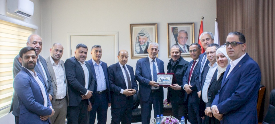 هيئة التقاعد الفلسطينية تستقبل الممثل الخاص لفخامة الرئيس محمود عباس حفظه الله السيد ياسر عباس  