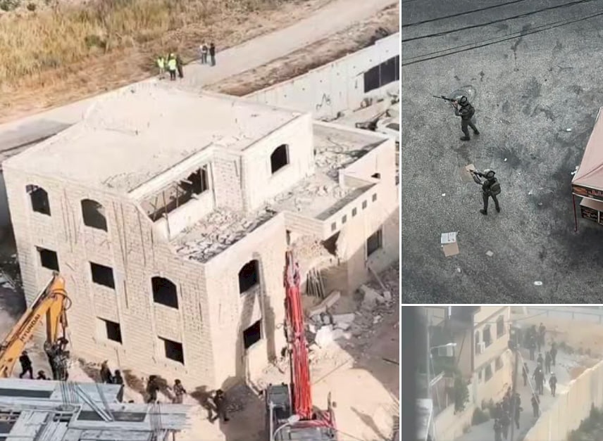 Occupation Destroys a House and Residential Building in Kafr Aqab North of Jerusalem (Video)