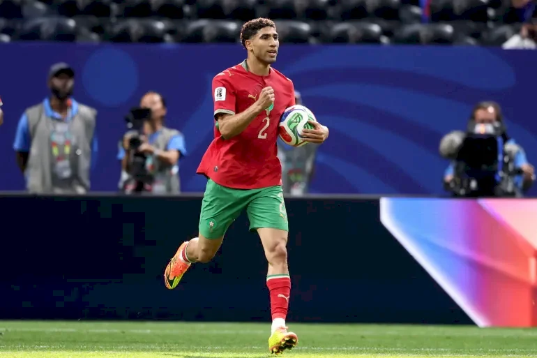 هدف حكيمي يمنح سان جيرمان رقما مميزا في كأس العالم